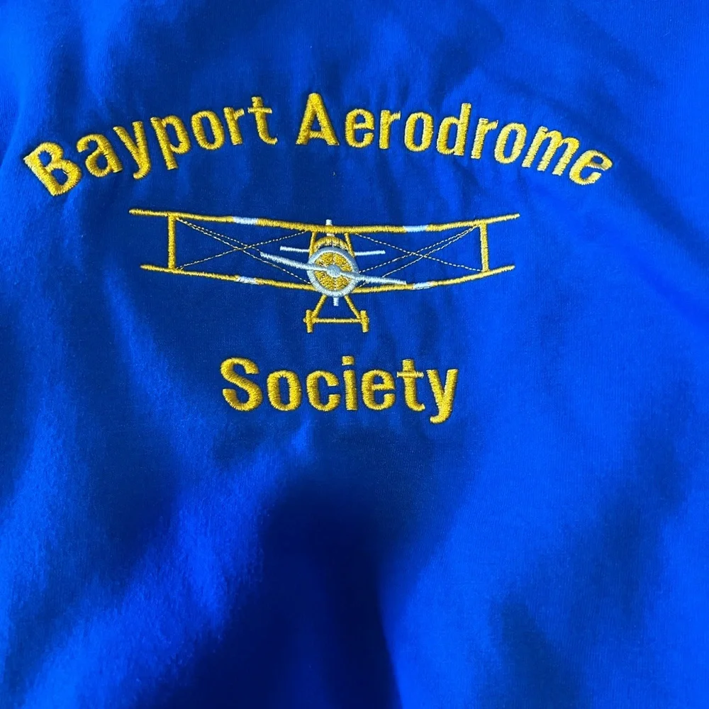 Airplane Zip Up Sweatshirt Blue